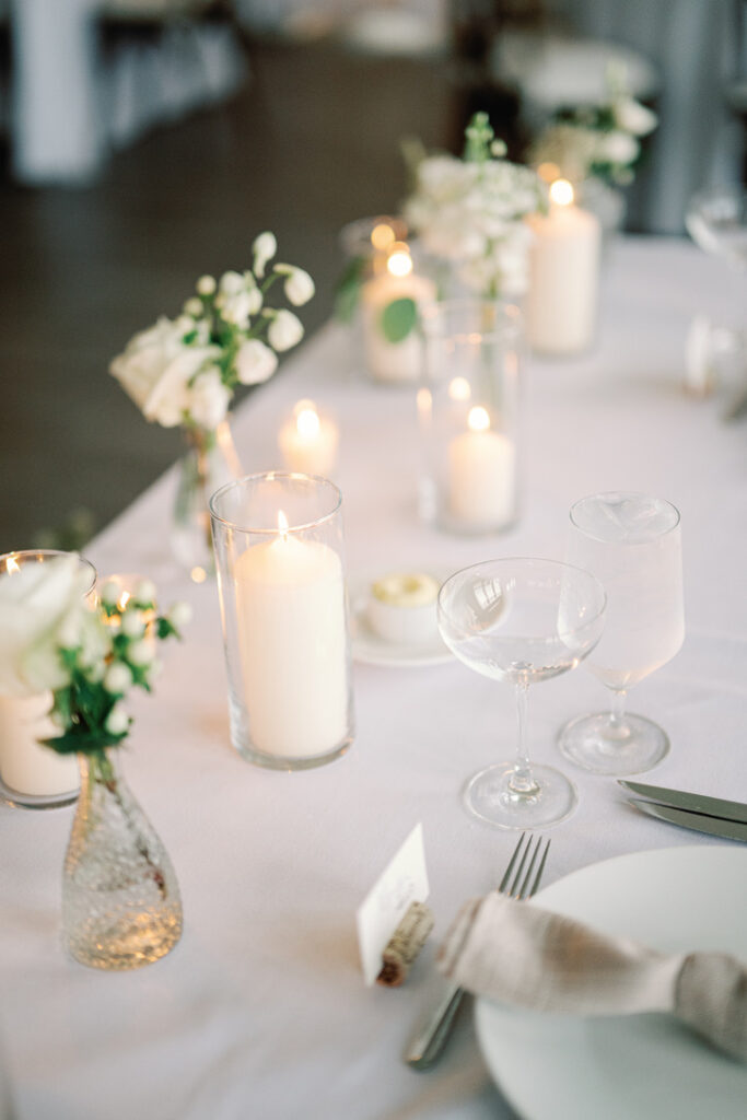 Belle Mer Head Table Pillar Candles 